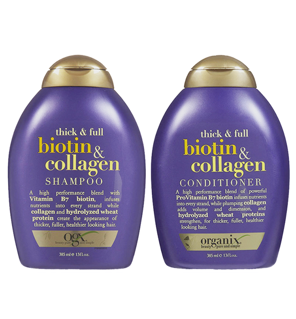 Combo 2 chai dầu gội xả Biotin Collagen Thick & Full OGX bản Mỹ dưỡng mọc tóc ,giảm gãy rụng - mỹ phẩm MINH HÀ cosmetics