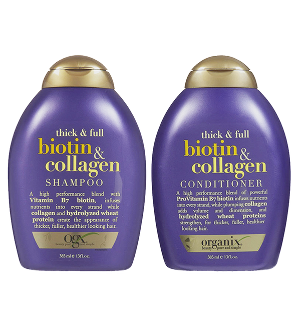 Bộ dầu gội Biotin Collagen Thick & Full OGX bản Mỹ dưỡng mọc tóc , suôn dày , mượt tóc , lưu hương lâu