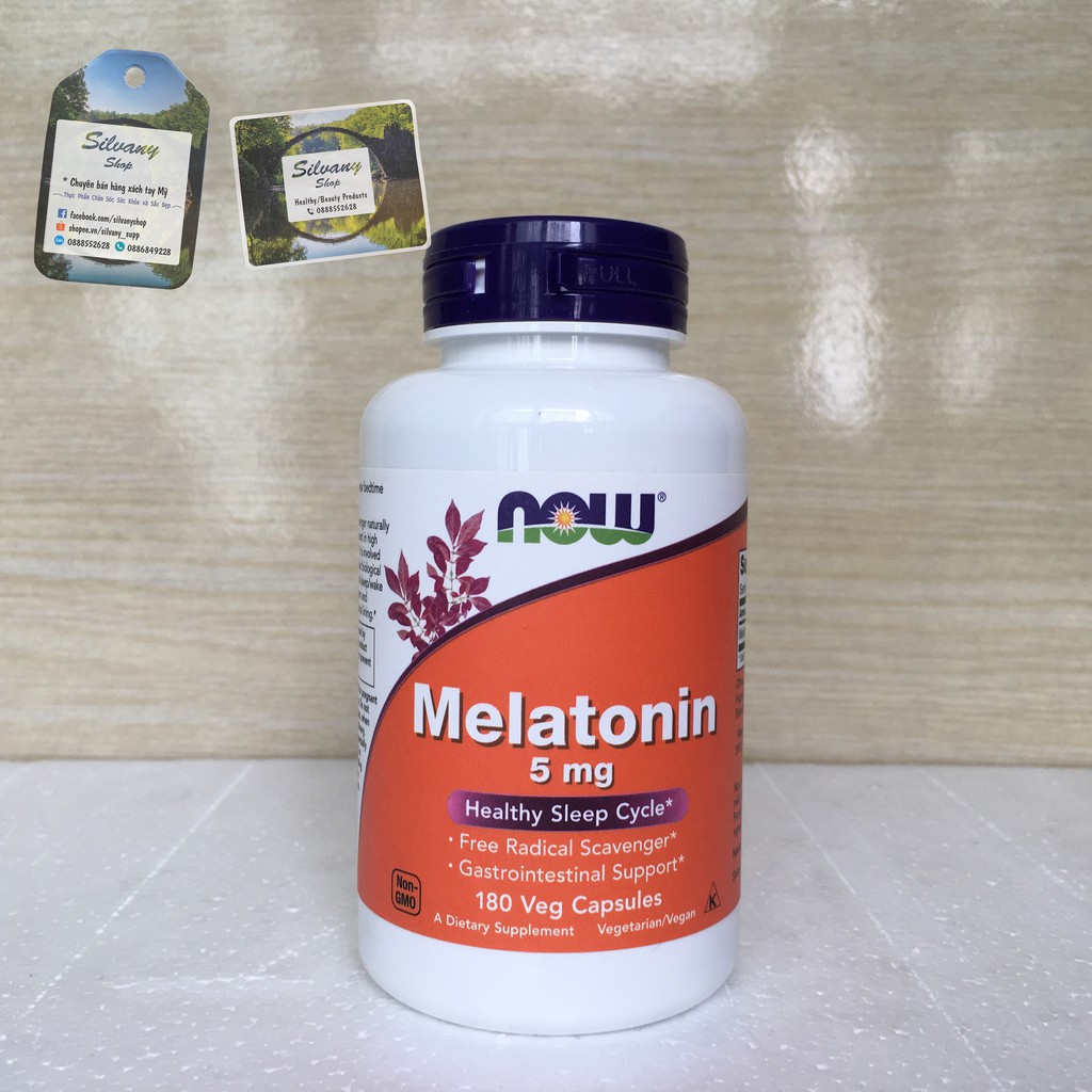 Melatonin 5mg Now Foods - Giúp Dễ Ngủ, Ngủ Sâu, Giảm Stress