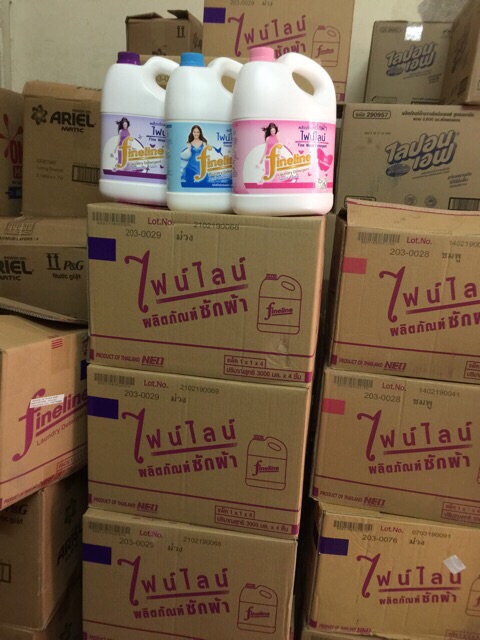 [ chính hãng] Nước giặt Fineline Thái Lan – can 3000ml (mầu hồng)