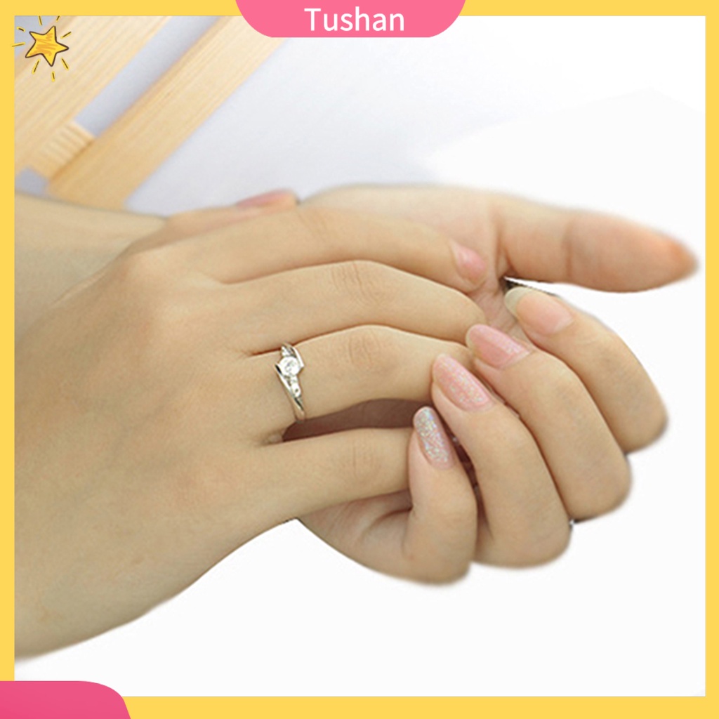 Nhẫn mạ bạc 925 đính đá sang trọng cho nữ