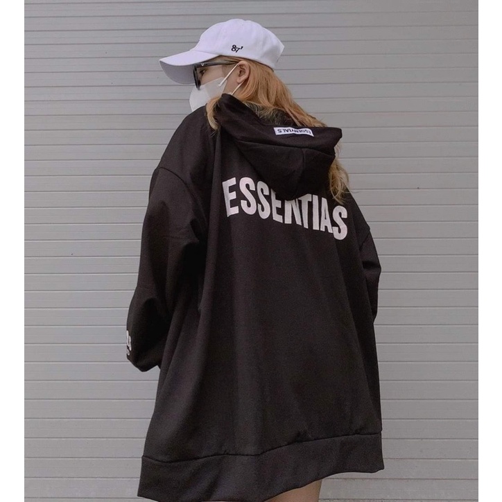 Áo khoác nỉ unisex nam nữ, áo hoodies chất nỉ ngoại phom to thụng , free size dưới 70kg sẵn 2 màu đen trắng