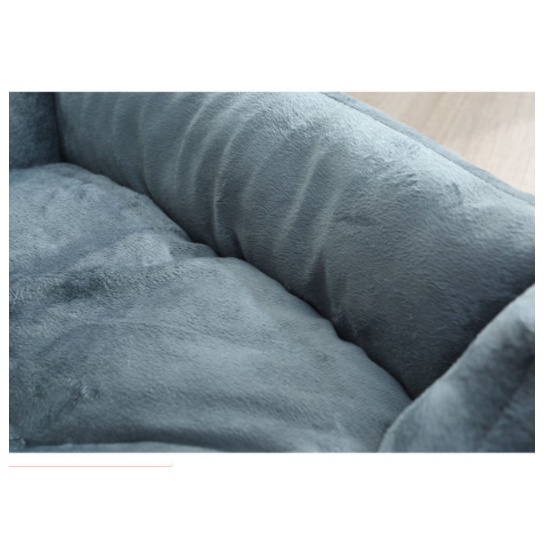 Ổ nệm ngủ cho chó mèo tặng đồ chơi khúc xương size 1 đến 15kg - Xám
