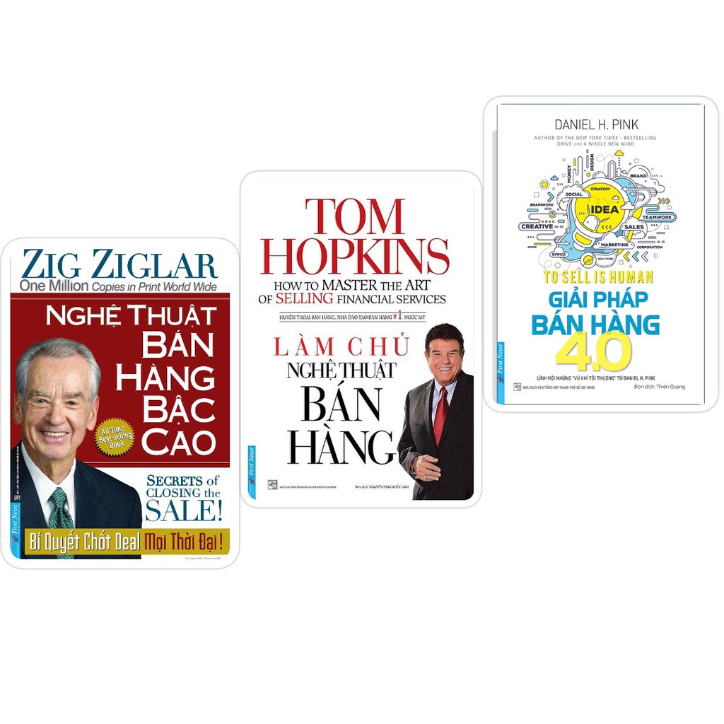 Sách - Combo Nghệ thuật bán hàng bậc cao + Làm chủ nghệ thuật bán hàng + Giải pháp bán hàng 4.0 - FirstNews Tặng Kèm Boo