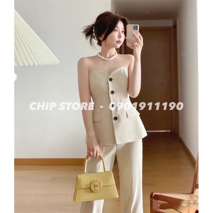 SET ÁO GILE - QUẦN ỐNG LOE ZARA XUẤT DƯ XỊN SANG CHẢNH