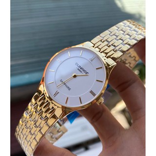 Đồng hồ sunrise SR 06 nam dây kim loại mặt kính saphire