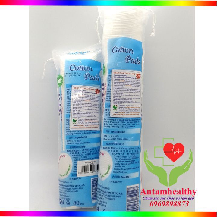 Bông tẩy trang Jomi Cotton Pads - Hai loại