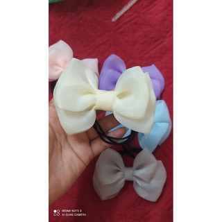 Buộc tóc nơ dễ thương nhiều mầu vải lụa đẹp