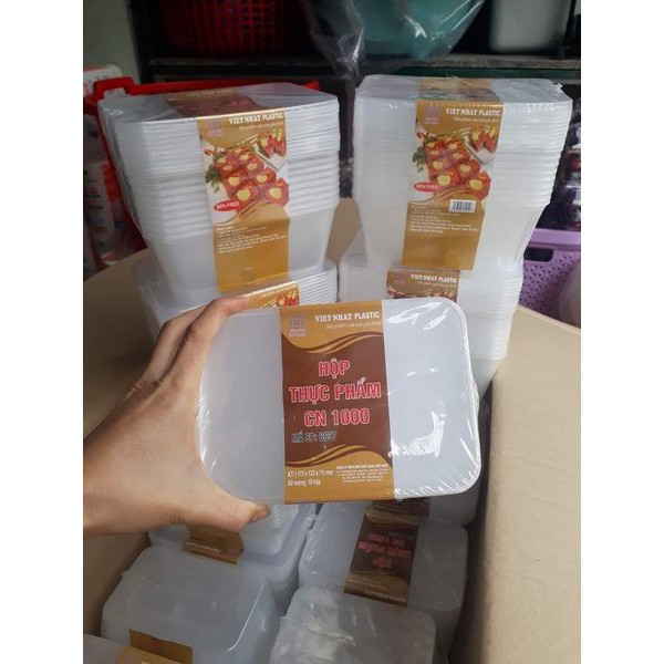 Bộ hộp nhựa 10 khay Việt nhật có nắp  đựng thực phẩm an toàn ,tha hồ chia cất đồ ăn. Tết sắm 1-2 sét vô cùng tiện khách