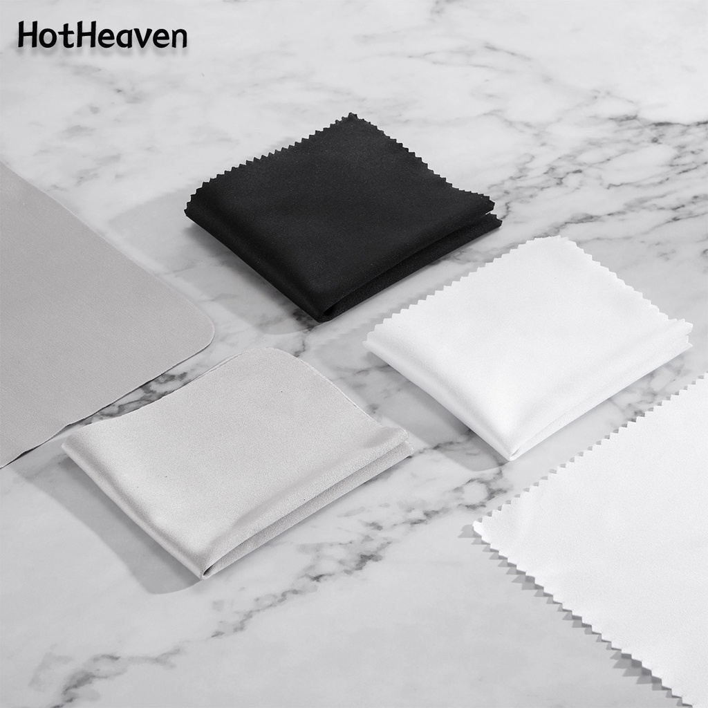 1 Khăn Lau Kính Mắt Hình Chữ Nhật Bằng Sợi Micro 3 Màu Đen Trắng Xám