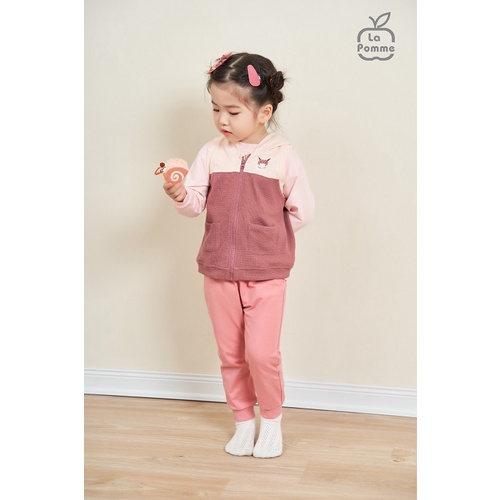 (MamanBébé chính hãng)(Tháng 12- Mua 1 giảm 20%) Áo Gile mũ La Pomme Baby Donkey - Hồng