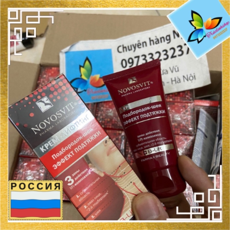 Kem nâng cằm cổ, thon gọn mặt Novosvit Nga 50ml