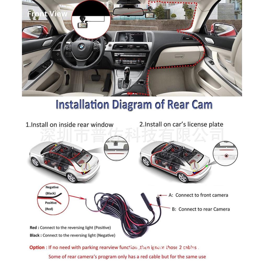 Camera hành trình ONTEKCO S14 Black kèm thẻ 32G có 8LED trợ sáng, ghi hình trước + Sau 1080P