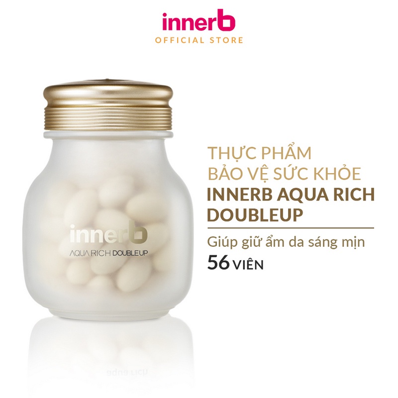 Bộ đôi Thực phẩm bảo vệ sức khỏe InnerB Snow White 70 viên và Innerb Aqua Rich Double Up lọ 56 viên