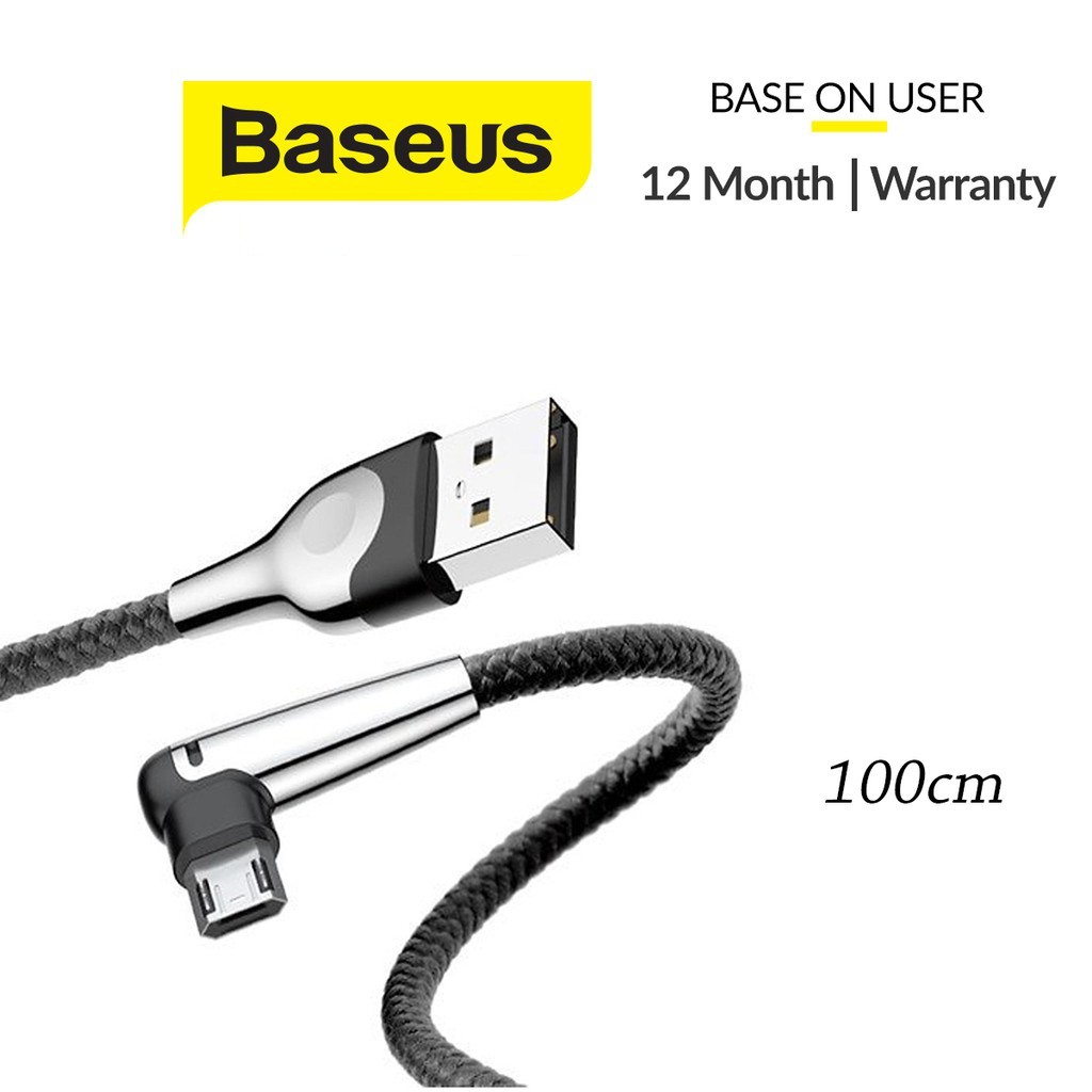 Cáp sạc nhanh và truyền dữ liệu Baseus Sharp Bird chân Micro cắm cả 2 chiều vải dù siêu bền tích hợp đèn LED cho Android