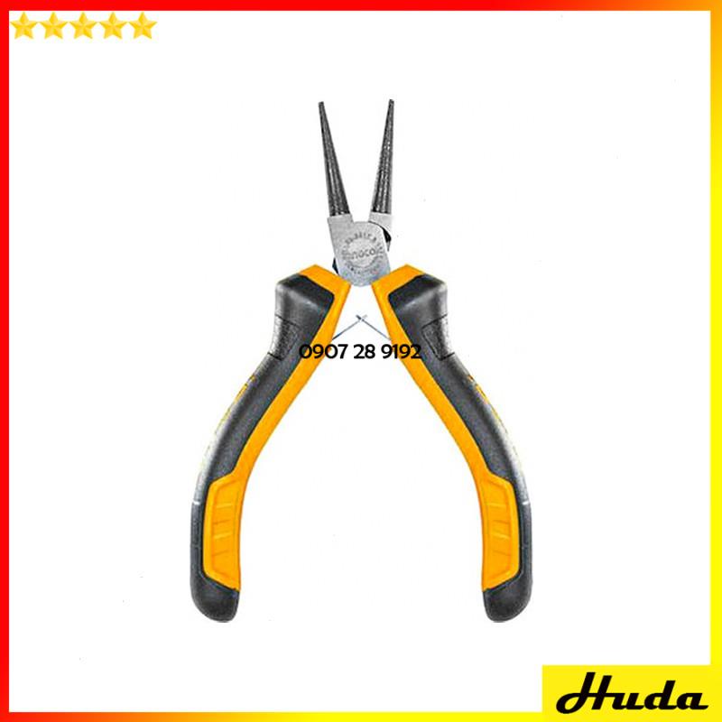 Kềm răng cắt đứt mũi cong nhọn mini 115mm nhiều loại Total Ingco kìm dẹp uốn vòng đầu bóng chống gỉ 12345