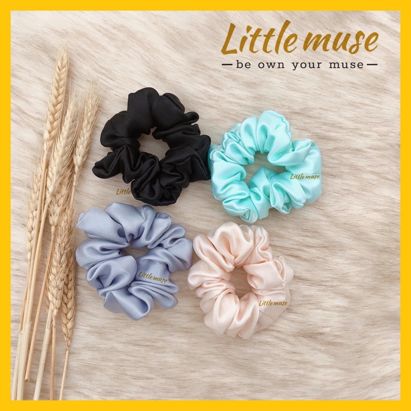 Day cột tóc scrunchies vải phi bóng Little Muse