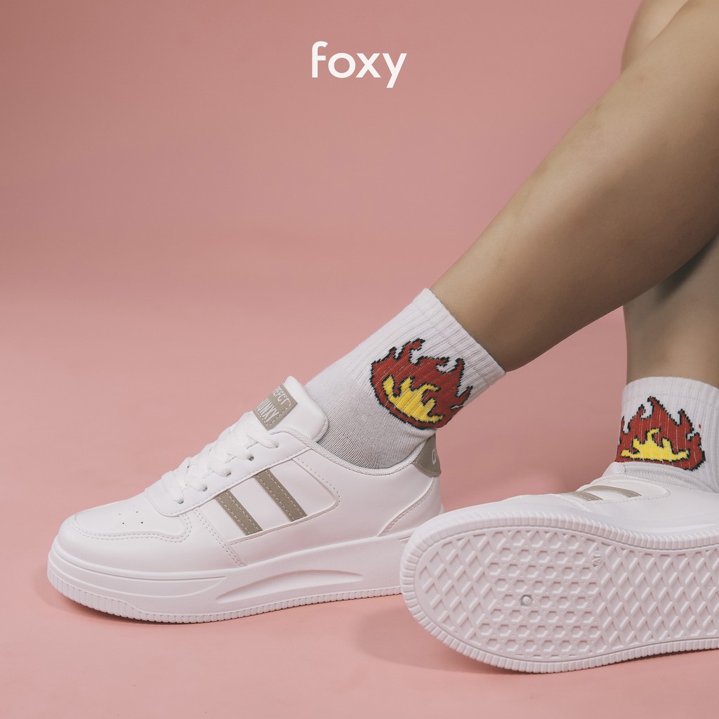 Giày Thể Thao Sneaker Nữ FOXY Form Basic Đế Bằng Cổ Thấp - FOX003