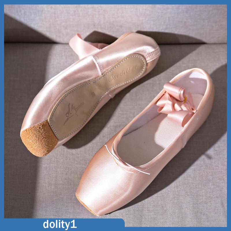Giày múa ba lê vải satin đế mềm thoải mái cho nữ