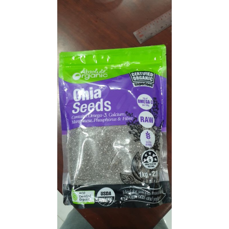 Hạt chia Úc tím Absolute Organic mẫu mới 1kg | BigBuy360 - bigbuy360.vn