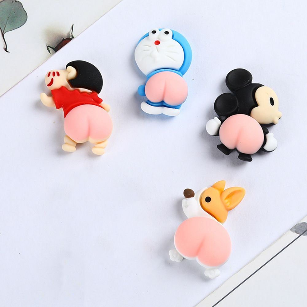 Bông tai hình mông hoạt hình Doremon Mickey bằng nhựa resin phong cách Hàn Quốc cho nữ