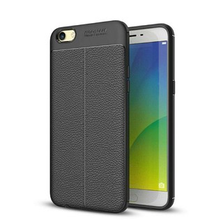 Ốp lưng dẻo OPPO F3 Plus vân giả da, chống sốc Auto Focus ( Đen )