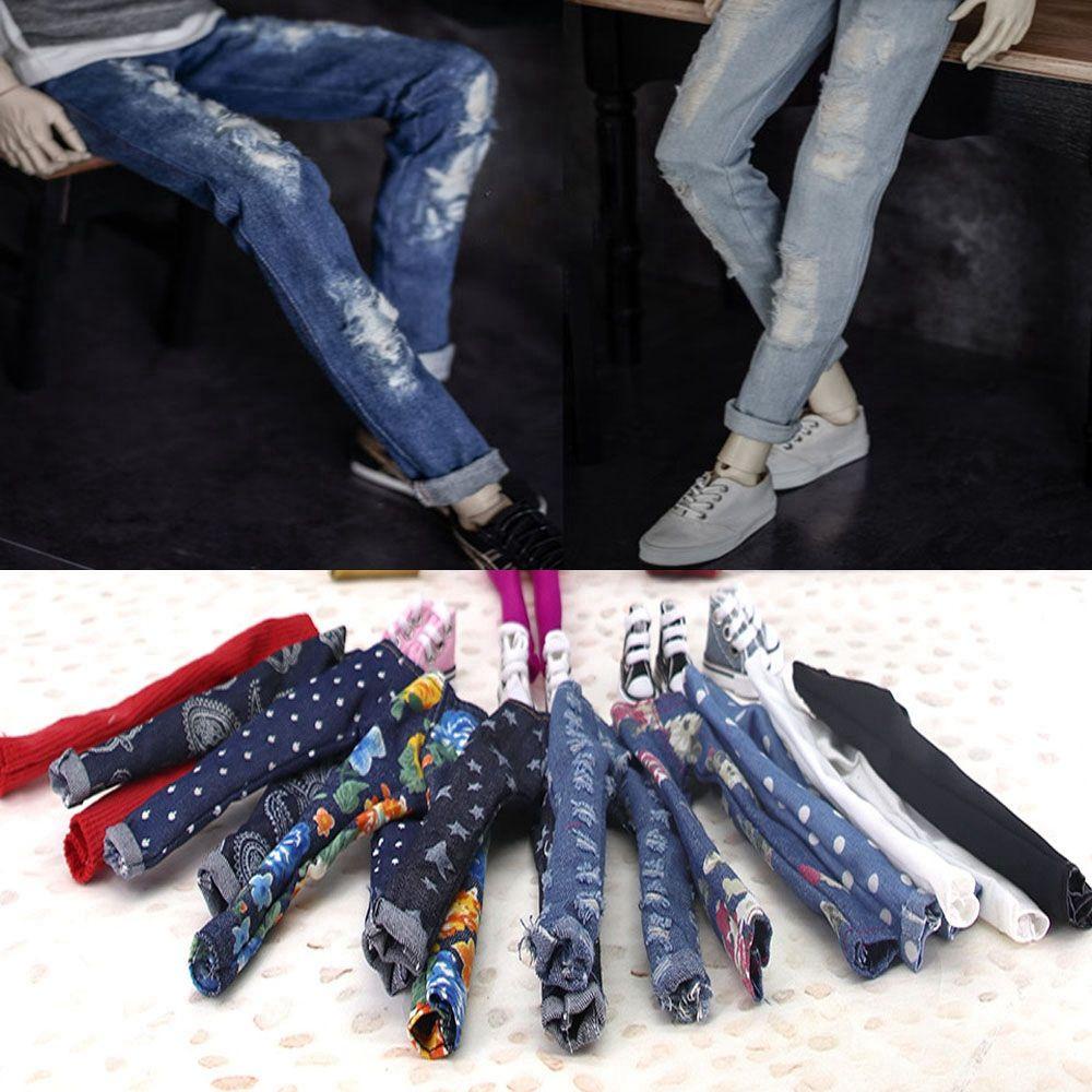 BEBETTERM Quần Jeans Hoa Thời Trang Cho Búp Bê Tỉ Lệ 1 / 6 11.5 &quot;