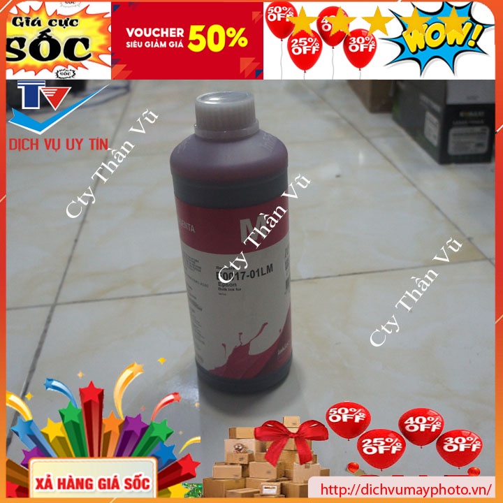 Mực inktec loại 1 lít in đẹp dùng cho máy in phun màu Epson Canon bao chất lượng