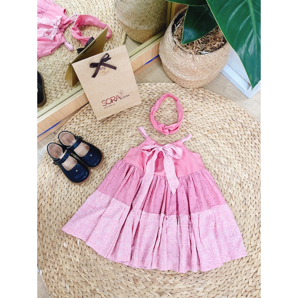 Đầm Đi Biển 3 Tầng Nhiều Màu Sắc Cho Bé Gái Size 9kg - 46kg SoraChan - M085,M086,M087