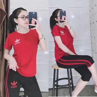 [ GIÁ HUỶ DIỆT ] BỘ ADIDAS ÁO CỘC QUẦN NGỐ 💕