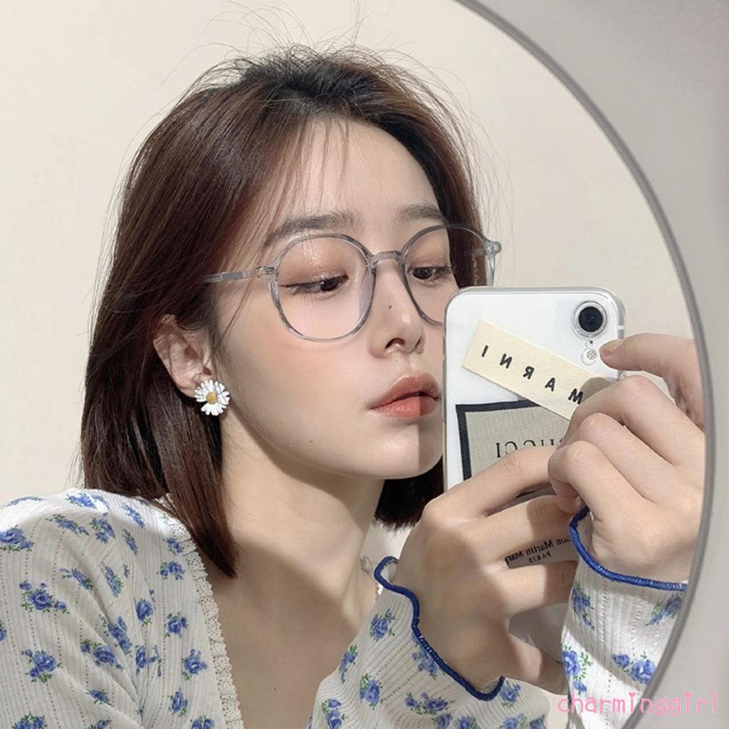 Kính cận gọng đa giác trong suốt chống ánh sáng xanh