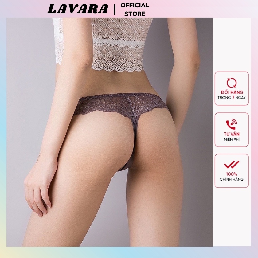 Quần Lót Ren Lọt Khe sexy thiết kế ren phối su đúc quyến rũ LAVARA QL05-02