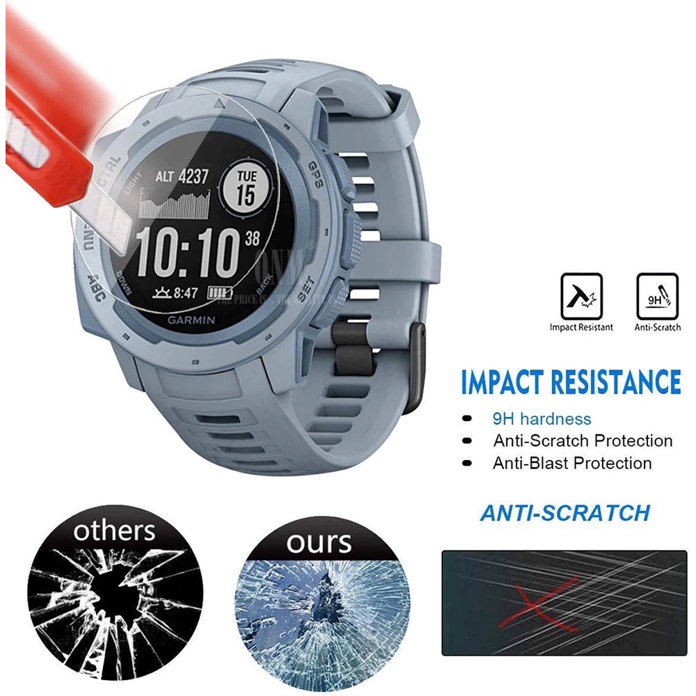 Kính Cường Lực HD Chống Thấm Nước / Dấu Vân Tay Bảo Vệ Màn Hình Đồng Hồ Garmin Instinct2S Series