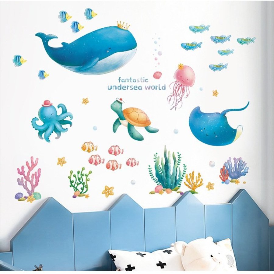 Decal dán tường trang trí - Decal 3d lá xanh - Giấy dán tường trang trí phòng khách, phòng ngủ - Tặng kèm keo sữa | BigBuy360 - bigbuy360.vn