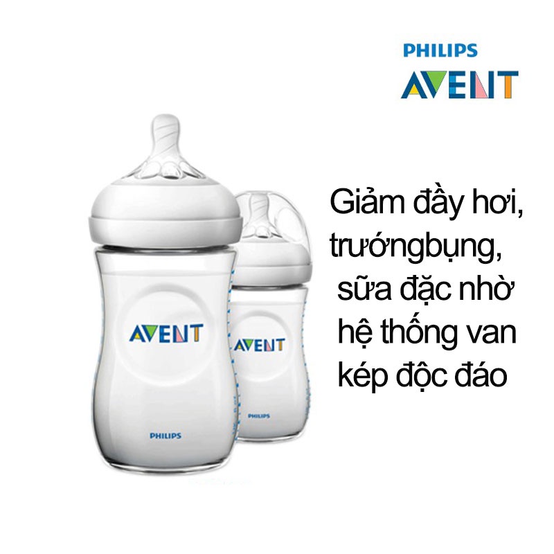 Bình Sữa Avent Natural Bình Sữa Cho Bé Bằng Nhựa Không Chứa BPA 60ml/ 125ml/ 260ml/ 330ml