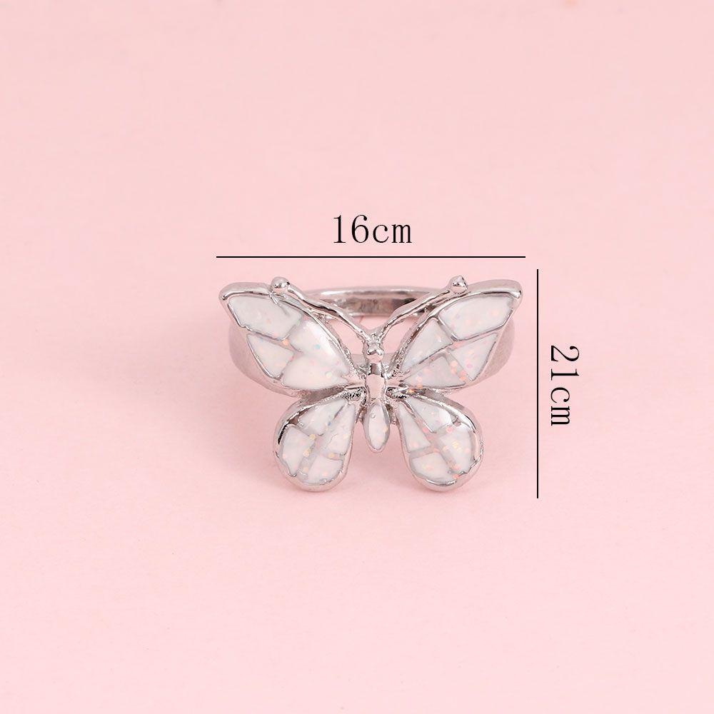 1 Nhẫn Cưới Hình Bướm Màu Trắng Phong Cách Vintage Cho Cô Dâu