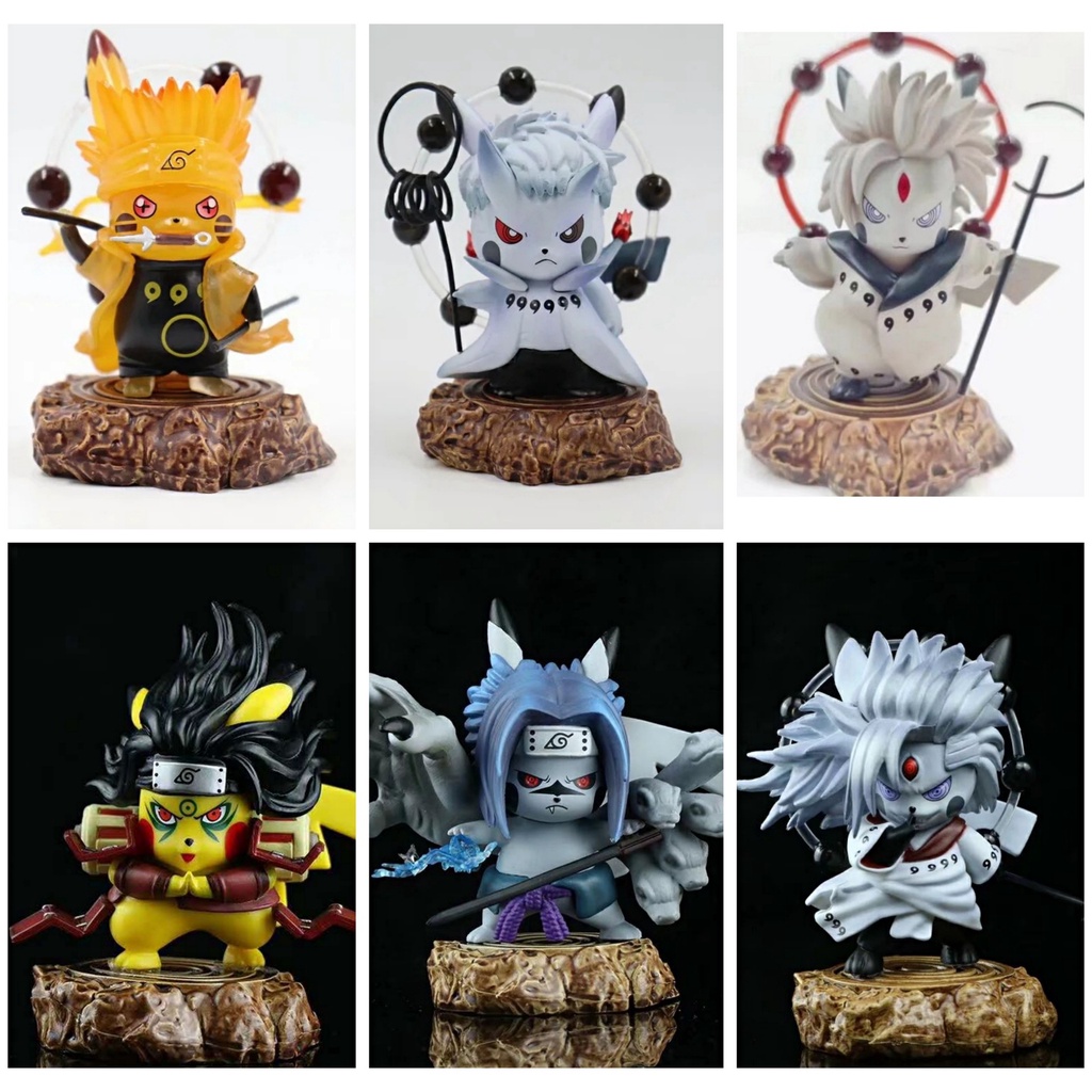 Mô Hình Nhân Vật Pikachu Naruto Trang Trí Bánh Kem