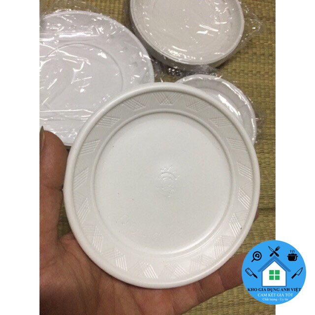 Set 50 Đĩa Nhựa Dùng 1 Lần Size Lớn Nhỏ Các Loại  - Đĩa Nhựa Dùng 1 Lần Tiện Lợi