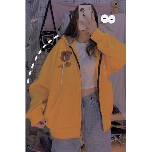 Áo khoác Nỉ ngoại cao cấp có nón dây kéo form rộng alohashop91