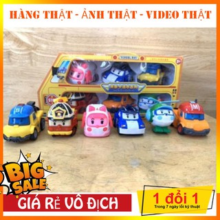 Poli ❤️ Robocar Poli ❤️ Hộp Đồ Chơi Robocar Poli Robot Biến Hình Siêu Xe Robot 6 Trong 1 Cao Cấp Dành Cho Bé