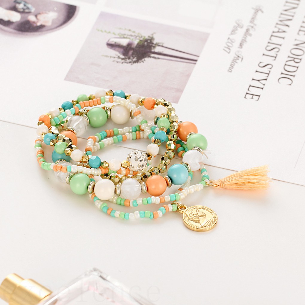 Set 5 Vòng Tay Thời Trang Boho Cho Nữ