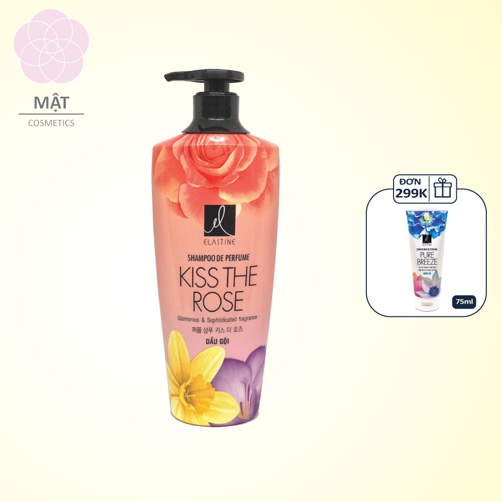 Dầu gội nước hoa Elastine Kiss The Rose 600ml