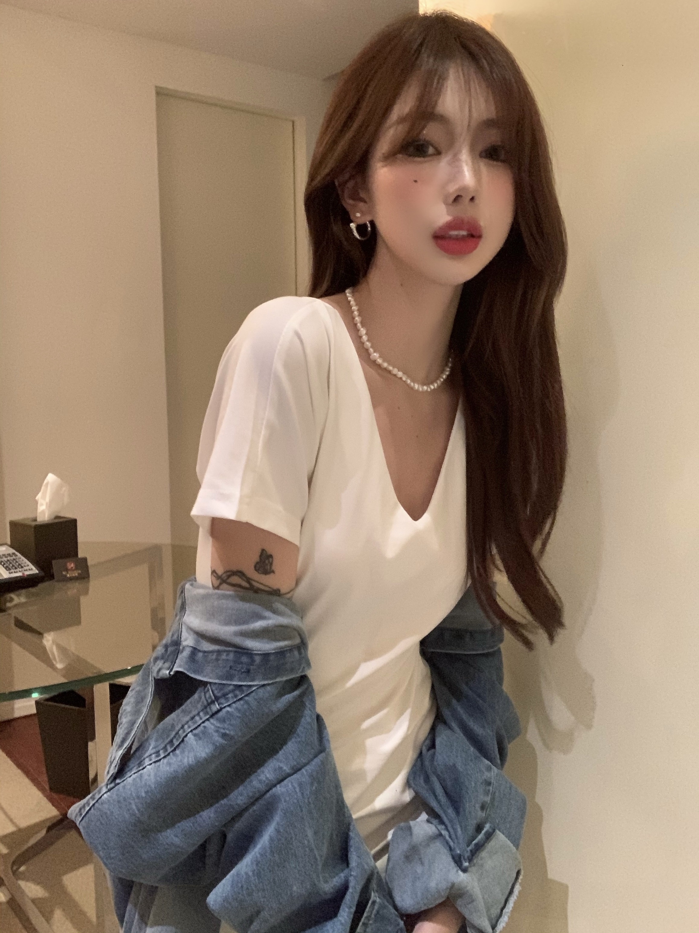 Đầm Chữ A Cổ Chữ V Thiết Kế Đơn Giản Phong Cách Hàn Quốc | BigBuy360 - bigbuy360.vn