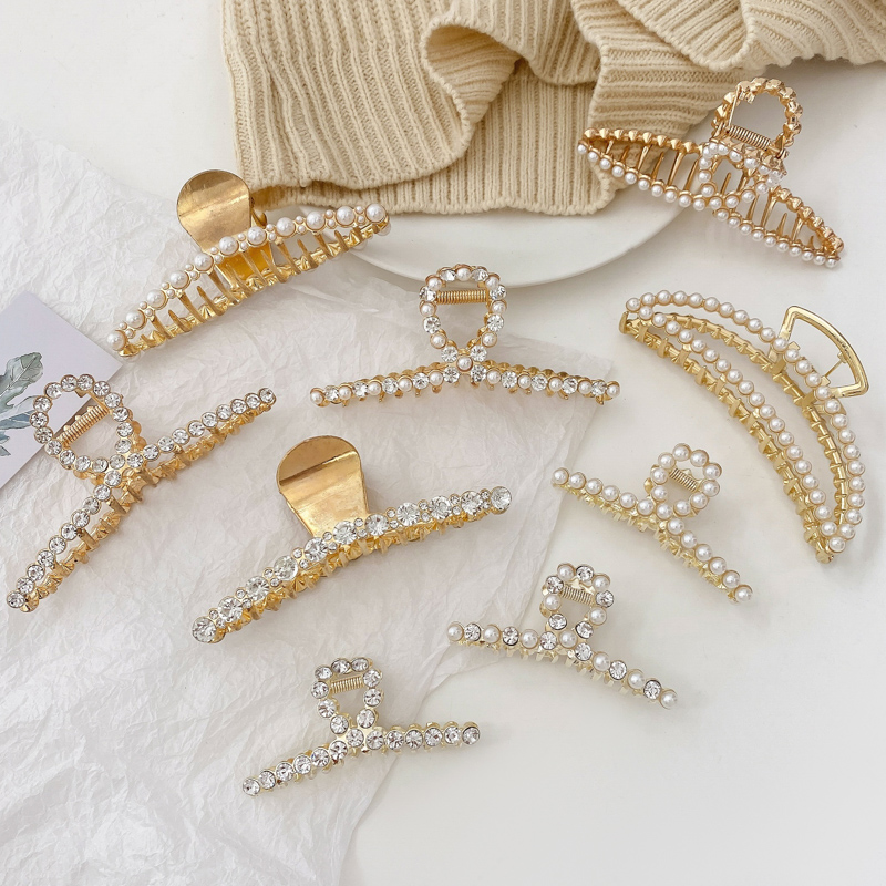 Kẹp Tóc càng cua Kim Loại Hàn Quốc kiểu Dáng Thanh Lịch Dành Cho Nữ