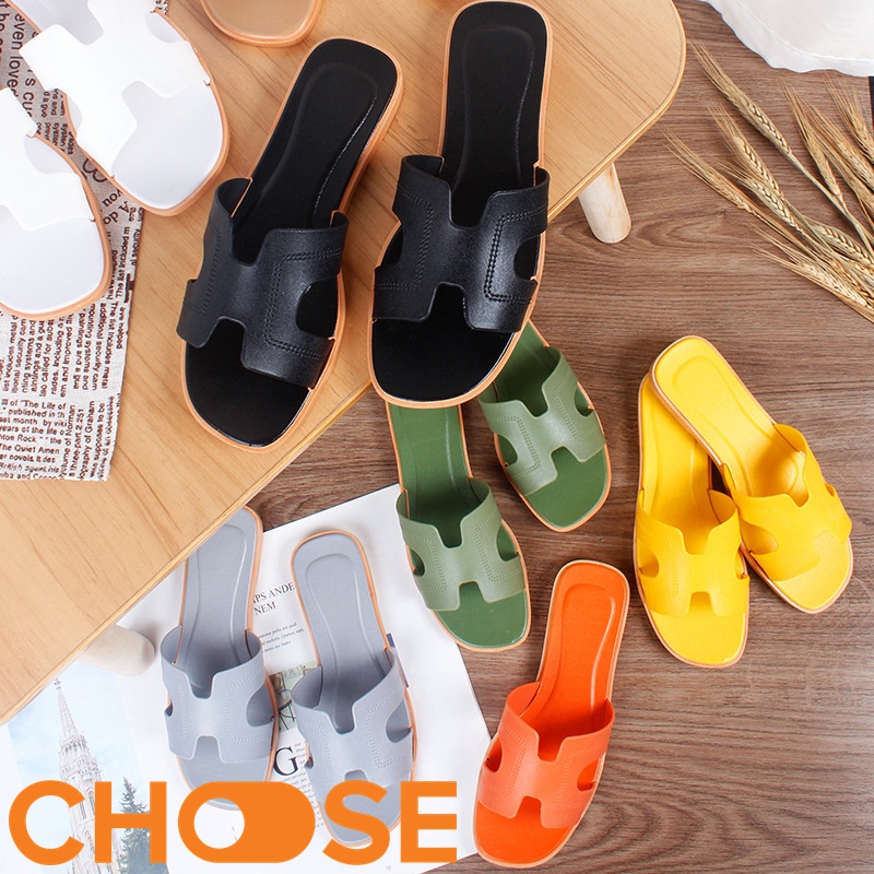 DÉP GUỐC CHỮ H Mẫu Hot 2022 Giày Nữ Choose Thời Trang Mới Nhất GK5K7
