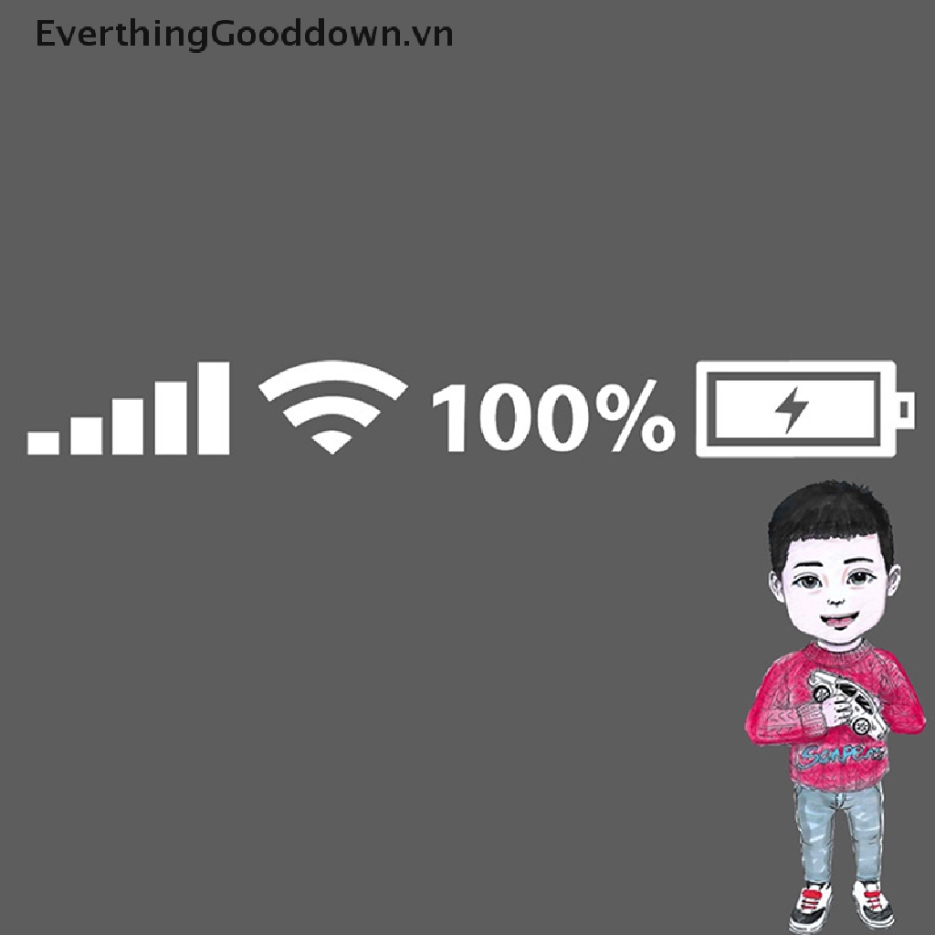 Sticker Dán Kính Chắn Gió Xe Hơi Bằng Pvc In Chữ EverthingGooddown Wifi