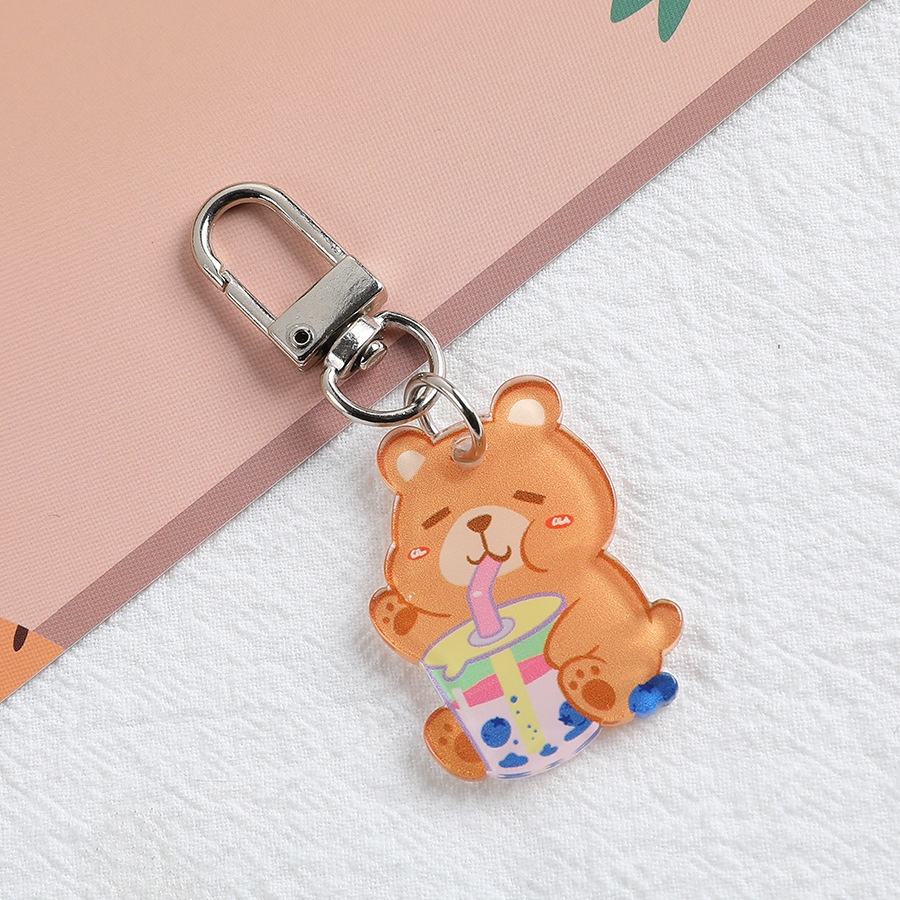 Mặt dây móc chìa khóa hình hoạt hình đáng yêu bằng Acrylic