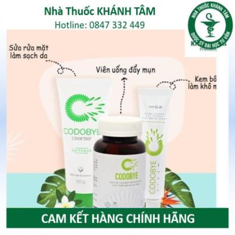 [COMBO] 4 hộp viên uống CODOBYE, tặng kèm 1 chai sữa rửa mặt CODOBYE CLEANSER _Khánh Tâm ! !