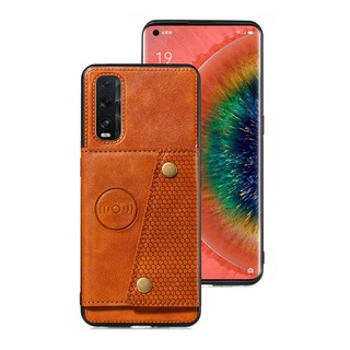 Bao da điện thoại đính 2 khóa cá tính cho Oppo Find X2