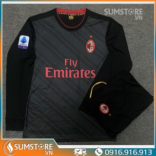 Bộ đồ thể thao đá bóng CLB AC Milan - Đồ đá banh Dài Tay 2021